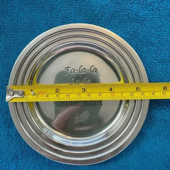 Lenox "Fa La La La La Blah Blah Blah" Silver Tray - Picture 6 of 7